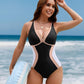 🔥LAST DAY SALE - ONLY £14.98!!⚡50K+ SOLD!👙Color Block Tummy Control One-Piece Swimsuit