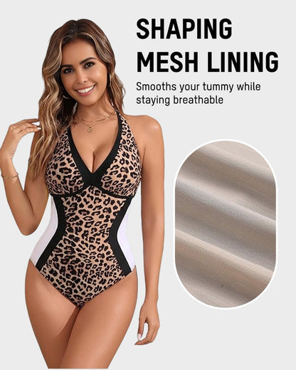 🔥LAST DAY SALE - ONLY £14.98!!⚡50K+ SOLD!👙Color Block Tummy Control One-Piece Swimsuit