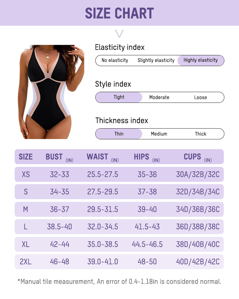 🔥LAST DAY SALE - ONLY £14.98!!⚡50K+ SOLD!👙Color Block Tummy Control One-Piece Swimsuit