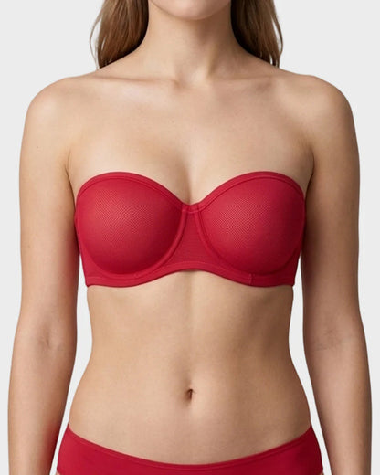 🥚 BUY 2 GET 1 FREE! 🔥 Strapless Mesh Underwire Balconette Bra