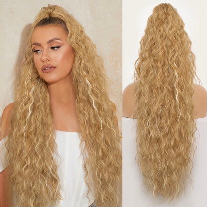 💜2026 NEW IN £12.99!!⚡50K+ SOLD! 💜Curly Wavy Frizzy Hair Extension with Ponytail