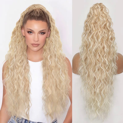 💜2026 NEW IN £12.99!!⚡50K+ SOLD! 💜Curly Wavy Frizzy Hair Extension with Ponytail