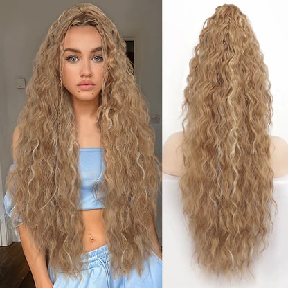 💜2026 NEW IN £12.99!!⚡50K+ SOLD! 💜Curly Wavy Frizzy Hair Extension with Ponytail