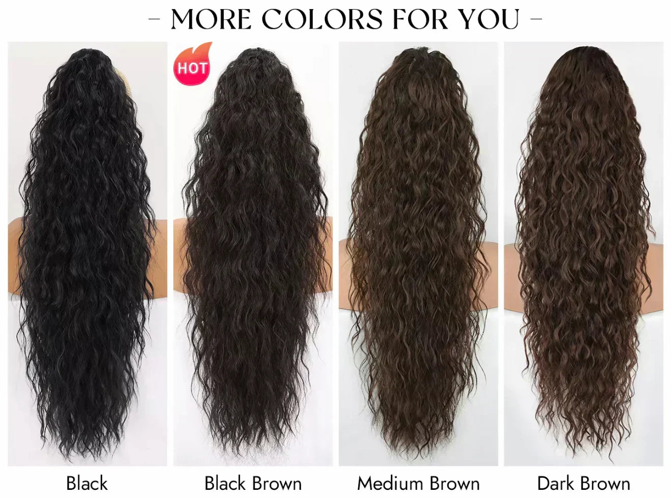 💜2026 NEW IN £12.99!!⚡50K+ SOLD! 💜Curly Wavy Frizzy Hair Extension with Ponytail