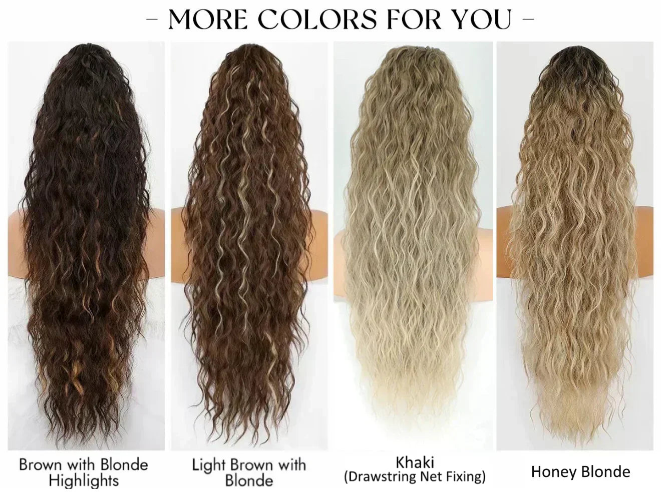💜2026 NEW IN £12.99!!⚡50K+ SOLD! 💜Curly Wavy Frizzy Hair Extension with Ponytail