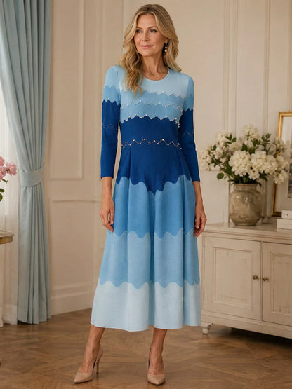 🏖️ Summer Sale 60% off 🏝️ Elegant Pearl Embellished Pleated Maxi Bounce Dress
