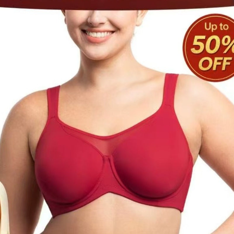 ⏳Christmas Sale £10.99💐Women's Elegant Sheer Full Coverage Plus Size Bra👍