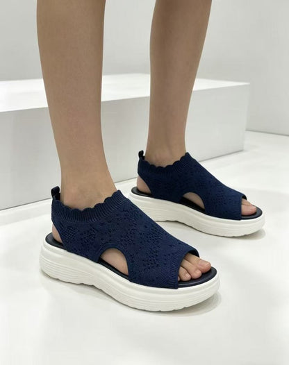 ⏳2026 Summer Hot Sale 70% OFF🎁Women’s Knit Platform Sandals – Lightweight, Breathable & Arch-Supported 🏝️☁️
