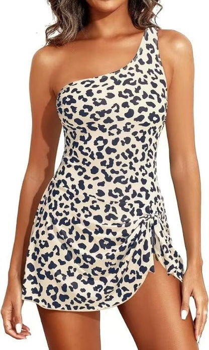⛱️LAST DAY SPECIAL SALE 70% OFF!!💖 👙One Shoulder Skirted One Piece Swimsuit
