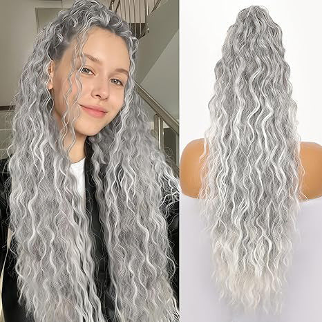 💜2026 NEW IN £12.99!!⚡50K+ SOLD! 💜Curly Wavy Frizzy Hair Extension with Ponytail