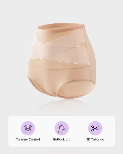 💖Last Day-Buy 1 Get 3 Packs💖Plus-Size High-Waist Cross Tummy Control Panties🎁Free socks Today!!