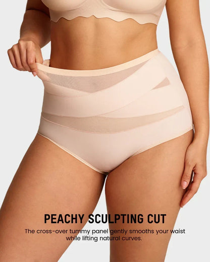 💖Last Day-Buy 1 Get 3 Packs💖Plus-Size High-Waist Cross Tummy Control Panties🎁Free socks Today!!