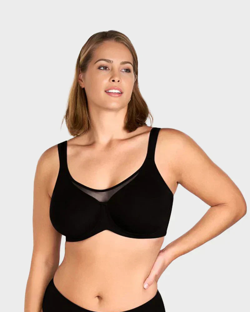 ⏳Christmas Sale £10.99💐Women's Elegant Sheer Full Coverage Plus Size Bra👍