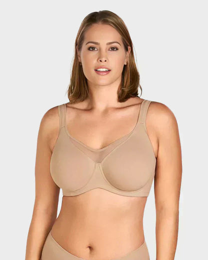 ⏳Christmas Sale £10.99💐Women's Elegant Sheer Full Coverage Plus Size Bra👍