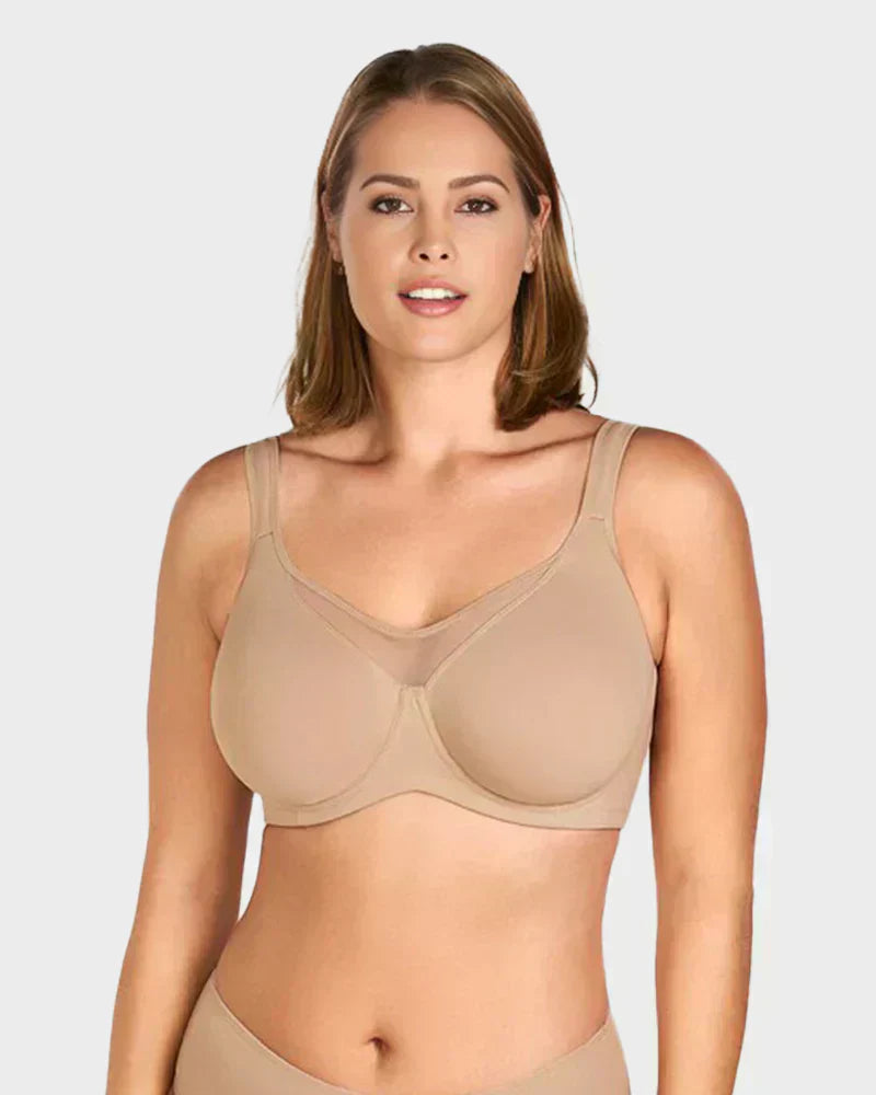 ⏳Christmas Sale £10.99💐Women's Elegant Sheer Full Coverage Plus Size Bra👍