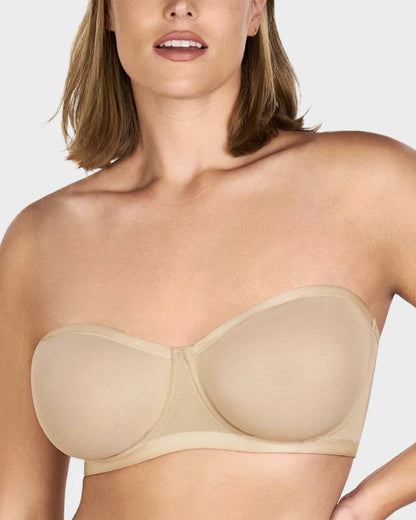 🥚 BUY 2 GET 1 FREE! 🔥 Strapless Mesh Underwire Balconette Bra