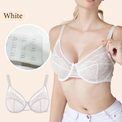 ⏳Brand Weekly Promotion 70% OFF!🖤Women's Mermaid Scales Lace Minimiser Bra Full Cup Wide Side Bands Adjustable Straps