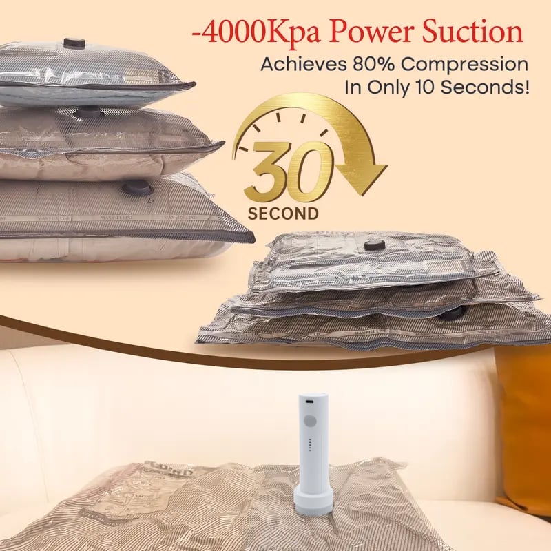 🏆LAST DAY SPECIAL PRICE ￡13.99‼️⚡50K+ SOLD🧳X7 Travel Storage Hot Sale🔌Cordless Travel Vacuum Bag✨Rechargeable Wireless Electric Sealer Vacuum Storage Bags For Clothes Luggage