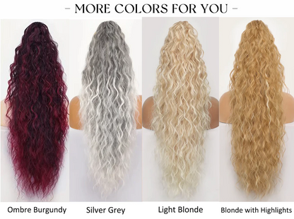 💜2026 NEW IN £12.99!!⚡50K+ SOLD! 💜Curly Wavy Frizzy Hair Extension with Ponytail
