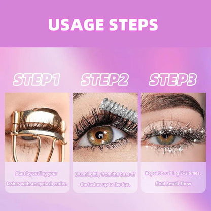 💎BUY 1 GET 1 FREE🌟 Waterproof Diamond Glitter Mascara - Long-lasting Curl, Sparkling Shine, Create Captivating Eyes!