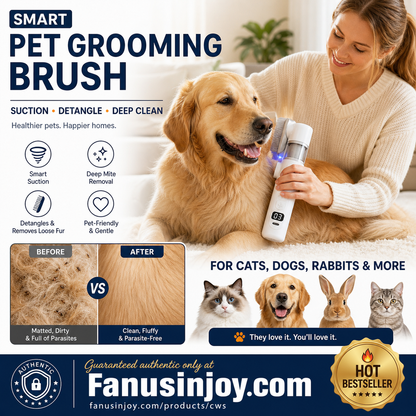 ⏰LIMITED TIME PRICE: ONLY ￡13.99!!!🔥Electric Pet Grooming Comb🐕Keep your furry friends away from mites, fleas and tangled fur！