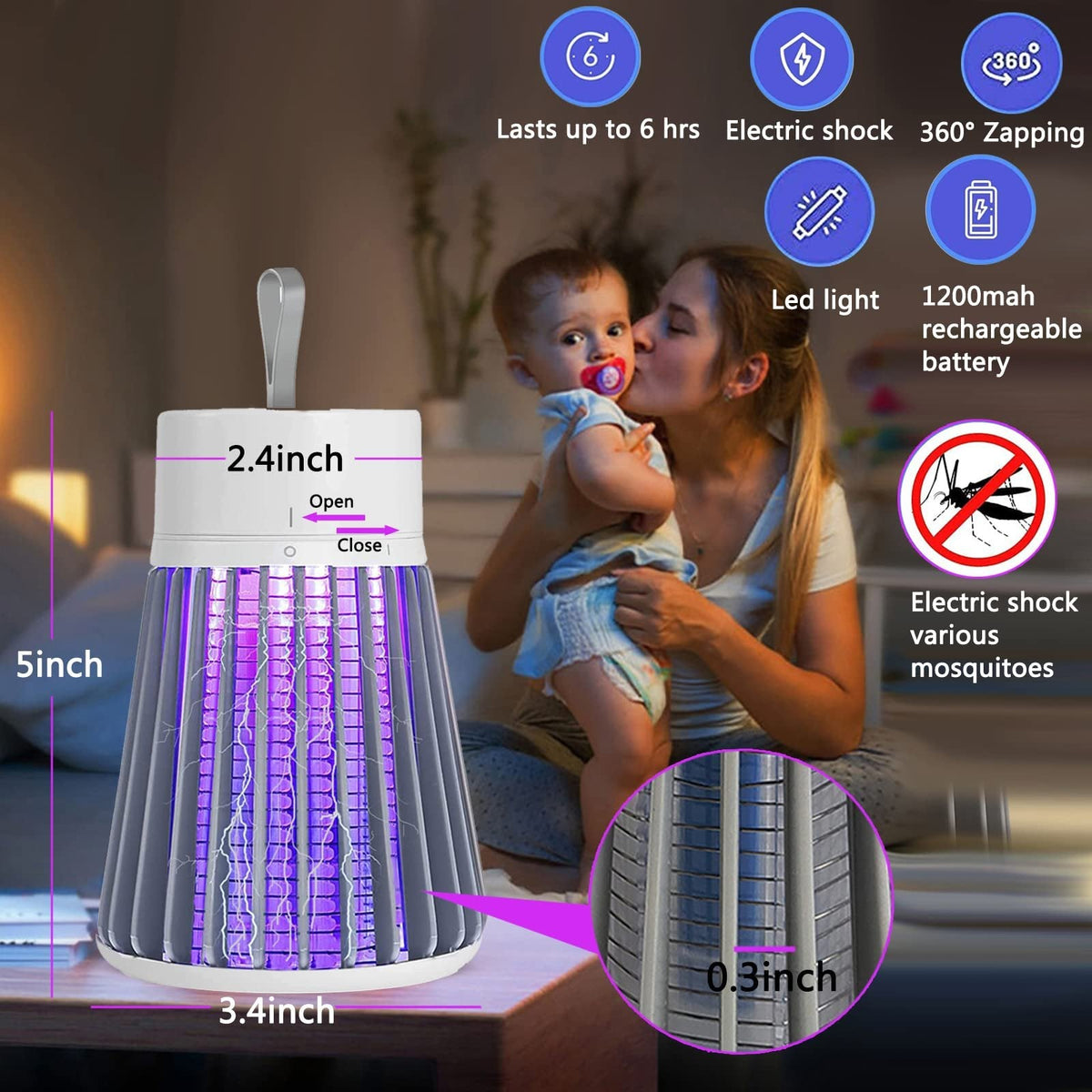 🔥Summer Promotion 49% OFF -🦟USB/Rechargeable Mosquito & Fly Trap Lamp