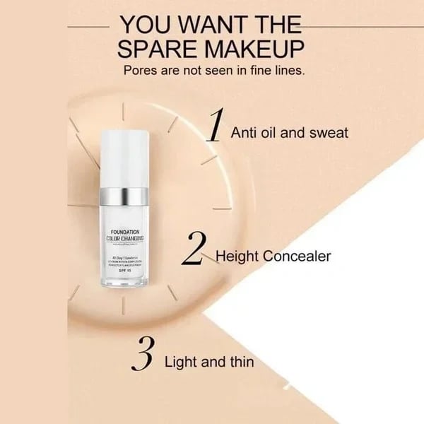 🔥 BUY 1 GET 1 FREE ⏰ Last Day 49% Off-Colour Changing Mature Skin Foundation🎁