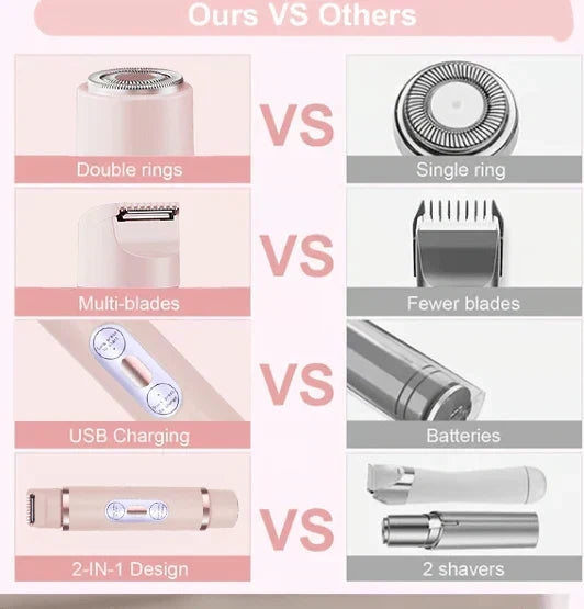 🔥Only £10.99 Last Day Promotion!🎁🌸2-In-1 Women's Electric Cordless Shaver
