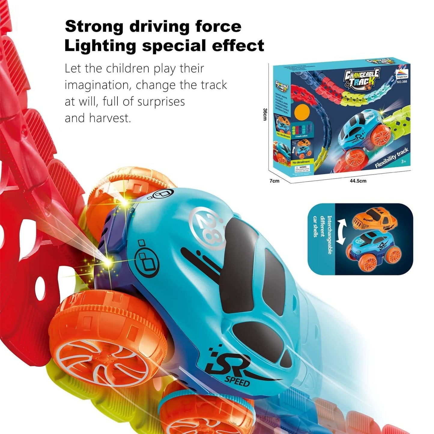 🎅Christmas Surprise Gift 50%OFF🎁Flexible Changeable Magic Race Car Track Toys