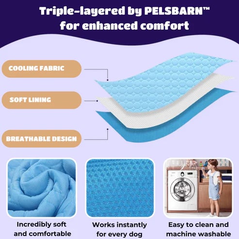 🔥Summer Hot Sale - ONLY £7.99!!⚡50K+ SOLD!🧊Pet Cooling Ice Silk Mat