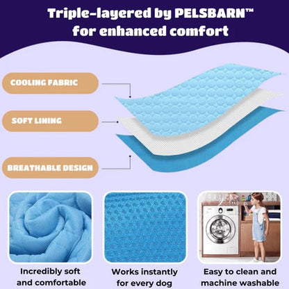 🔥Summer Hot Sale - ONLY £7.99!!⚡50K+ SOLD!🧊Pet Cooling Ice Silk Mat
