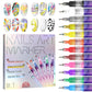 🎁LAST WEEK SPECIAL PRICE: £9.99!!⚡50K+ SOLD!🎨💅12 Colors Nail Art Pens Set