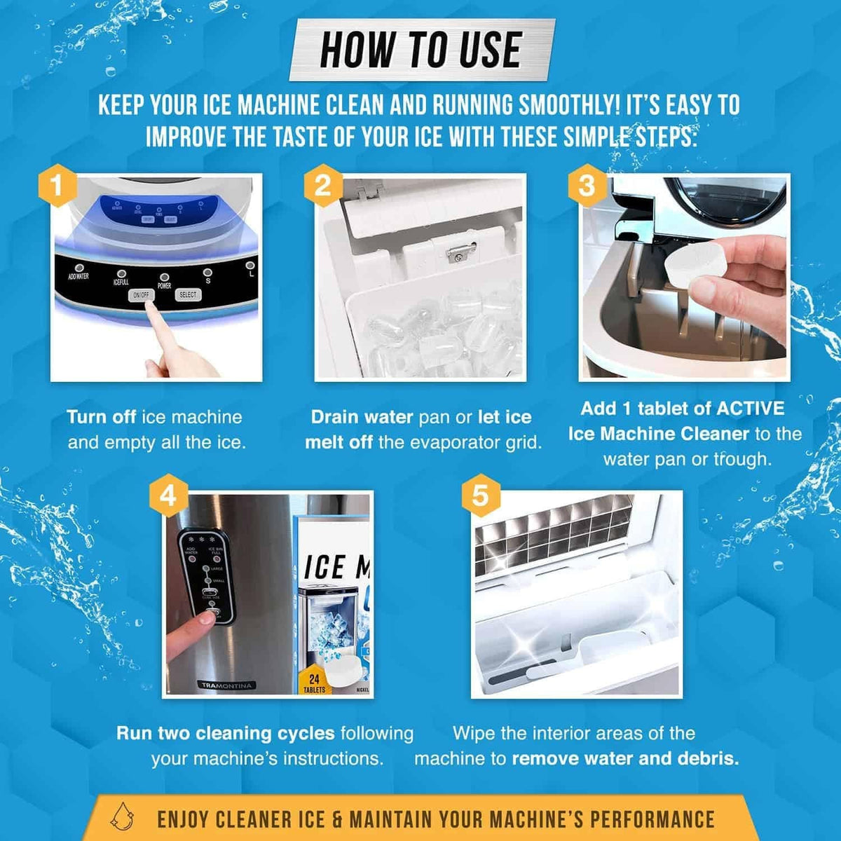 🔥LAST DAY BUY 1 GET 1 FREE!!🧊 Ice Machine Cleaner & Descaler - Compatible with All Brands