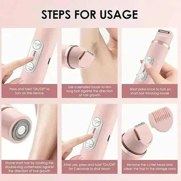 🔥Only £10.99 Last Day Promotion!🎁🌸2-In-1 Women's Electric Cordless Shaver