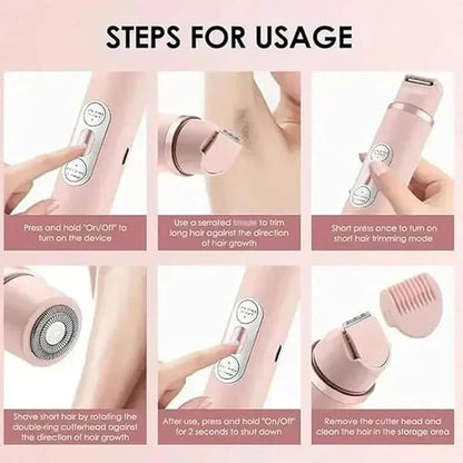 🔥Only £10.99 Last Day Promotion!🎁🌸2-In-1 Women's Electric Cordless Shaver