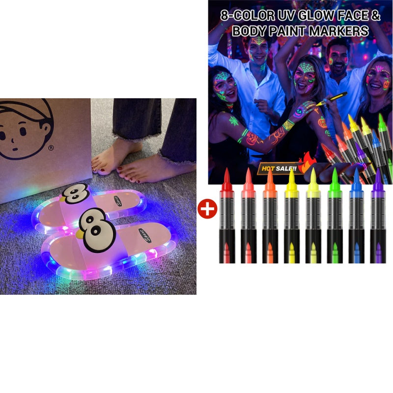 🔥Last Day Sale 60% OFF⏰🩴👀Cute Slippers With Cartoon Motifs That Glow👣🎁