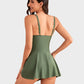 👙LAST DAY SALE 50% OFF!!💃Elegant Tummy Control One-Piece Swimdress for Women – Flattering Fit with Skirted Design