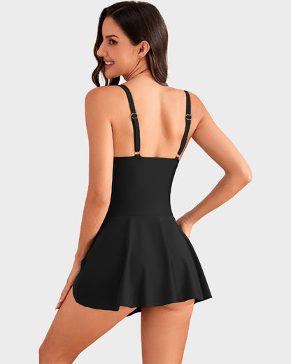 🔥LAST DAY SALE - ONLY £14.99!!⚡50K+ SOLD!👙Women's One Piece Tummy Control Tie Knot Swimsuit