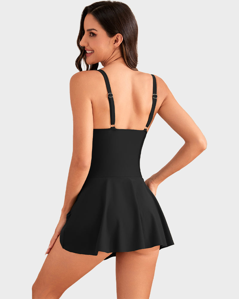 🔥LAST DAY SALE - ONLY £14.99!!⚡50K+ SOLD!👙Women's One Piece Tummy Control Tie Knot Swimsuit