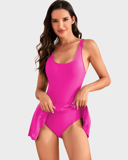 🏖️Summer Hot Sale - ONLY ￡12.99!!⚡50K+ SOLD!👙🌊Women's One Piece Tummy Control Tie Knot Swimsuit