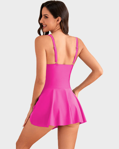 🏖️Summer Hot Sale - ONLY ￡12.99!!⚡50K+ SOLD!👙🌊Women's One Piece Tummy Control Tie Knot Swimsuit