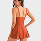 👙LAST DAY SALE 50% OFF!!💃Elegant Tummy Control One-Piece Swimdress for Women – Flattering Fit with Skirted Design