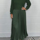 🔥Black Friday Promotion 50%OFF🔥Women's solid color Long Sleeve Jumper & Pleated Bottom Dress