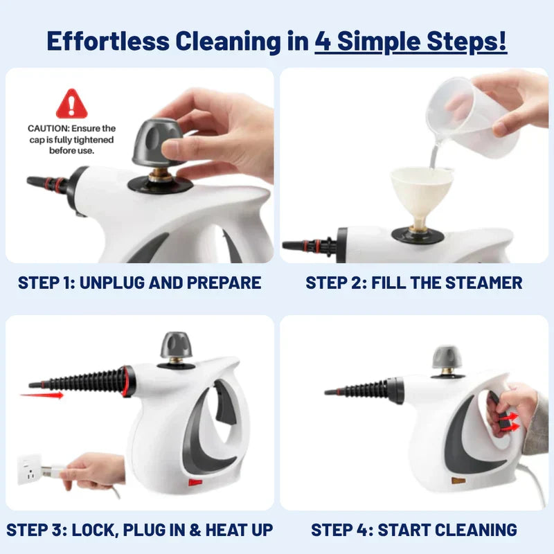 🔥LAST DAY SALE 70%OFF⚡50K+ SOLD!🏡💦Multipurpose Handheld Steam Cleaner Set for Home
