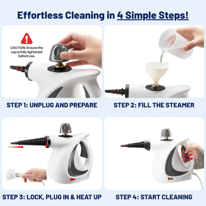 🔥LAST DAY SALE 70%OFF⚡50K+ SOLD!🏡💦Multipurpose Handheld Steam Cleaner Set for Home