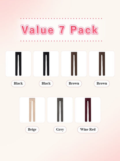VEIMIA 3-7 Pieces Smoothing Tights Stay In Place With Light Compression & Matte Skin-like Finish