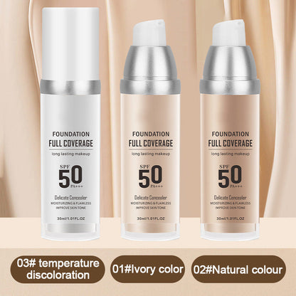 ✨ LAST DAY BUY 1 GET 1 FREE -Each ￡4.99!!✨ Long-Lasting Flawless Coverage Moisturizing Natural Makeup Cream