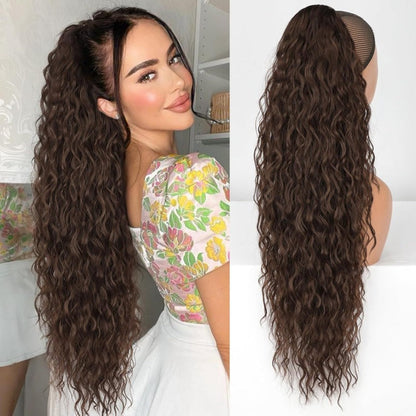 💜2026 NEW IN £12.99!!⚡50K+ SOLD! 💜Curly Wavy Frizzy Hair Extension with Ponytail