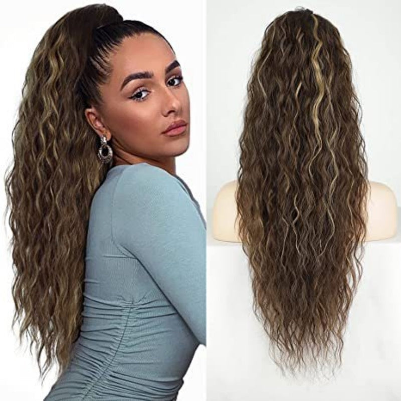 💜2026 NEW IN £12.99!!⚡50K+ SOLD! 💜Curly Wavy Frizzy Hair Extension with Ponytail