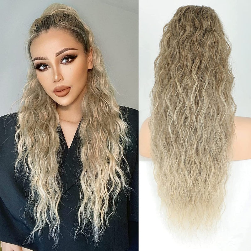 💜2026 NEW IN £12.99!!⚡50K+ SOLD! 💜Curly Wavy Frizzy Hair Extension with Ponytail